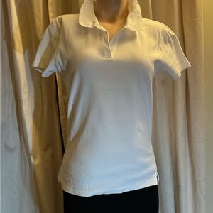 GAP Women's White Button Down Polo Shirt